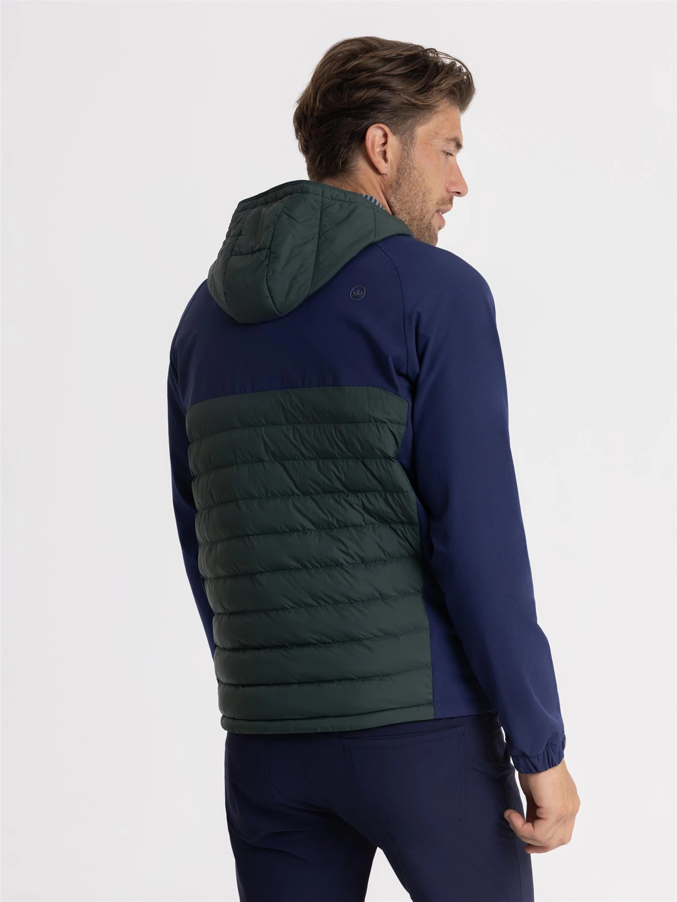 Circumstance Layered Protection Apex Hybrid Hooded Jacket Nordic Pine/Navy