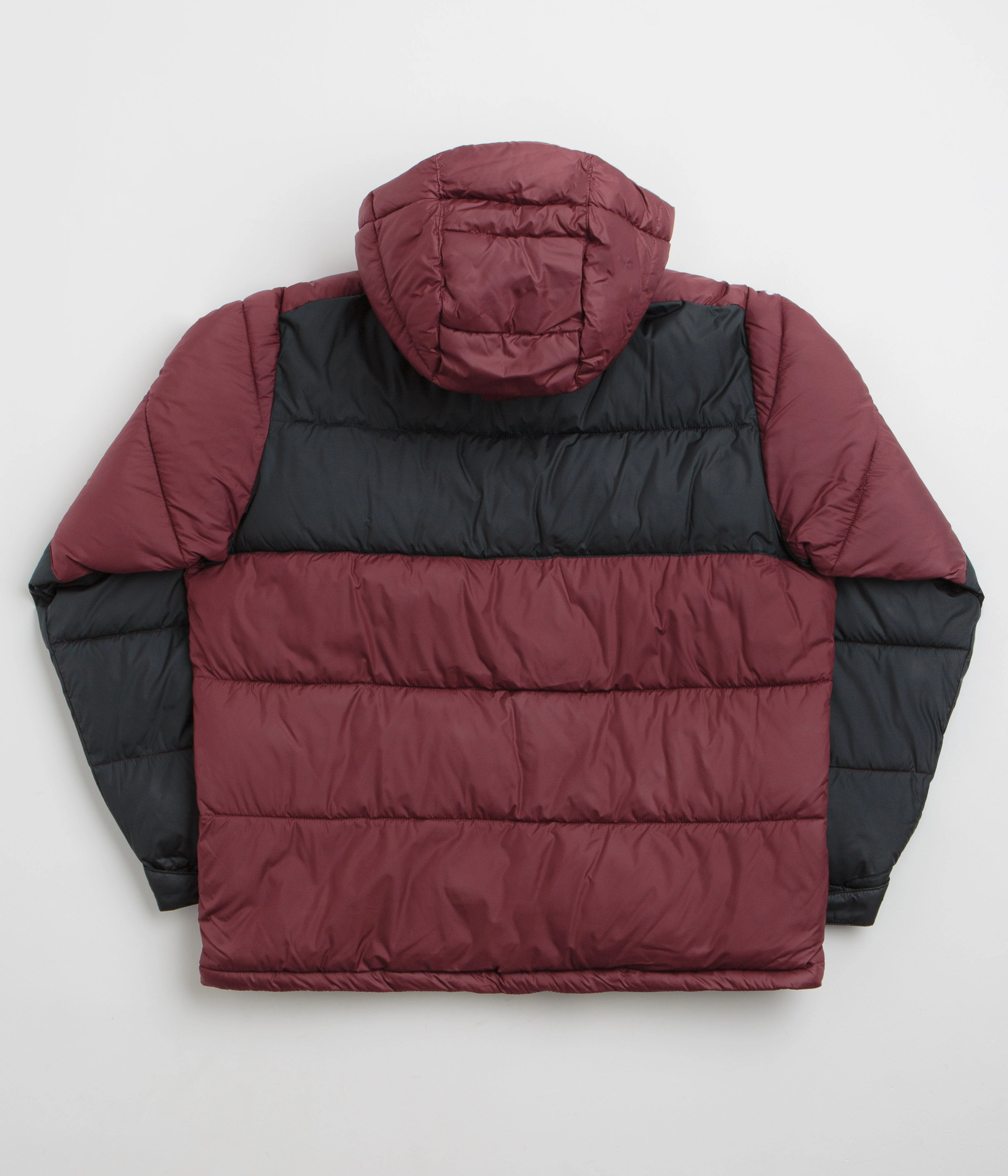 slim Columbia Pike Lake II Hooded Jacket - Rich Wine / Black