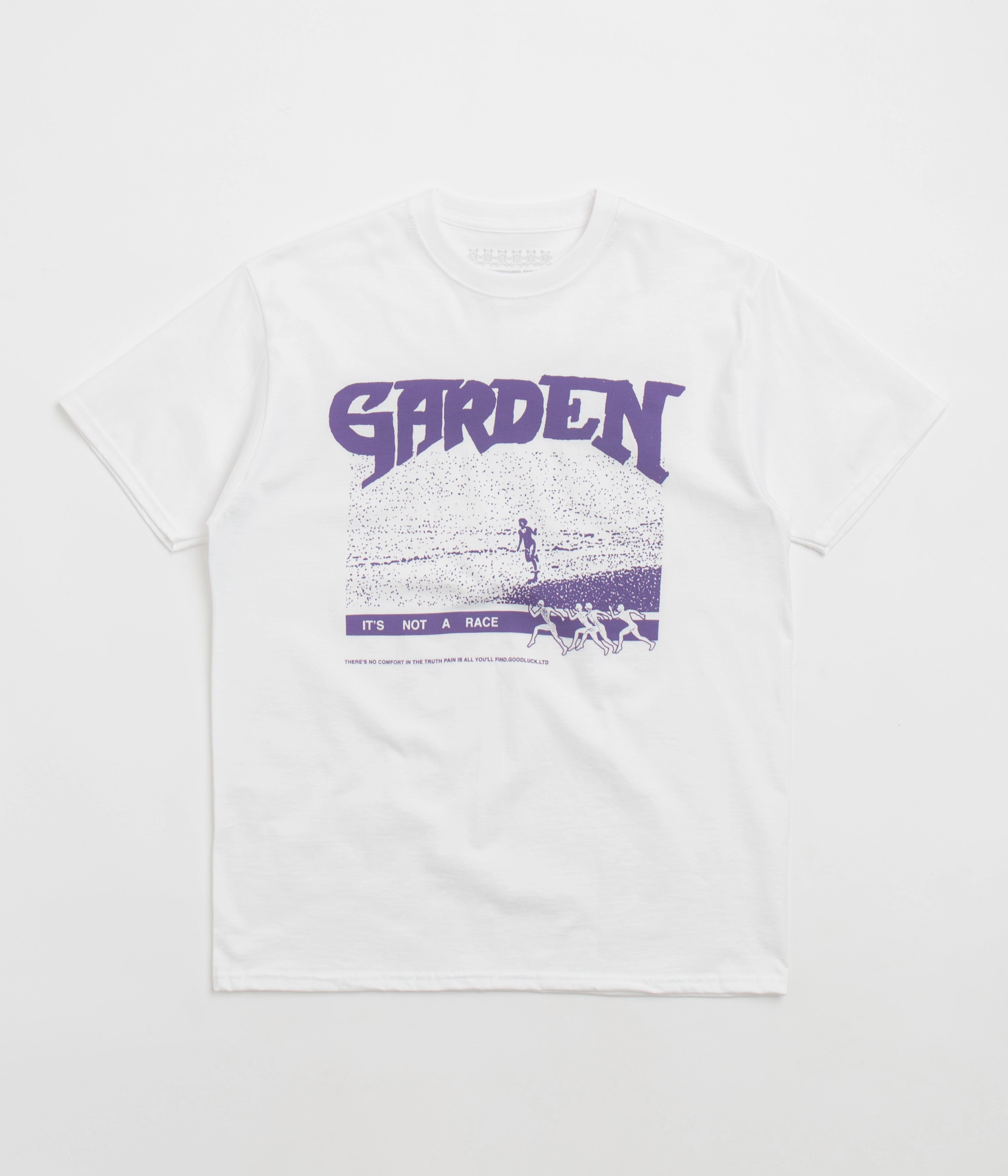 Adjustable hotel Garden Not A Race T-Shirt - White / Purple