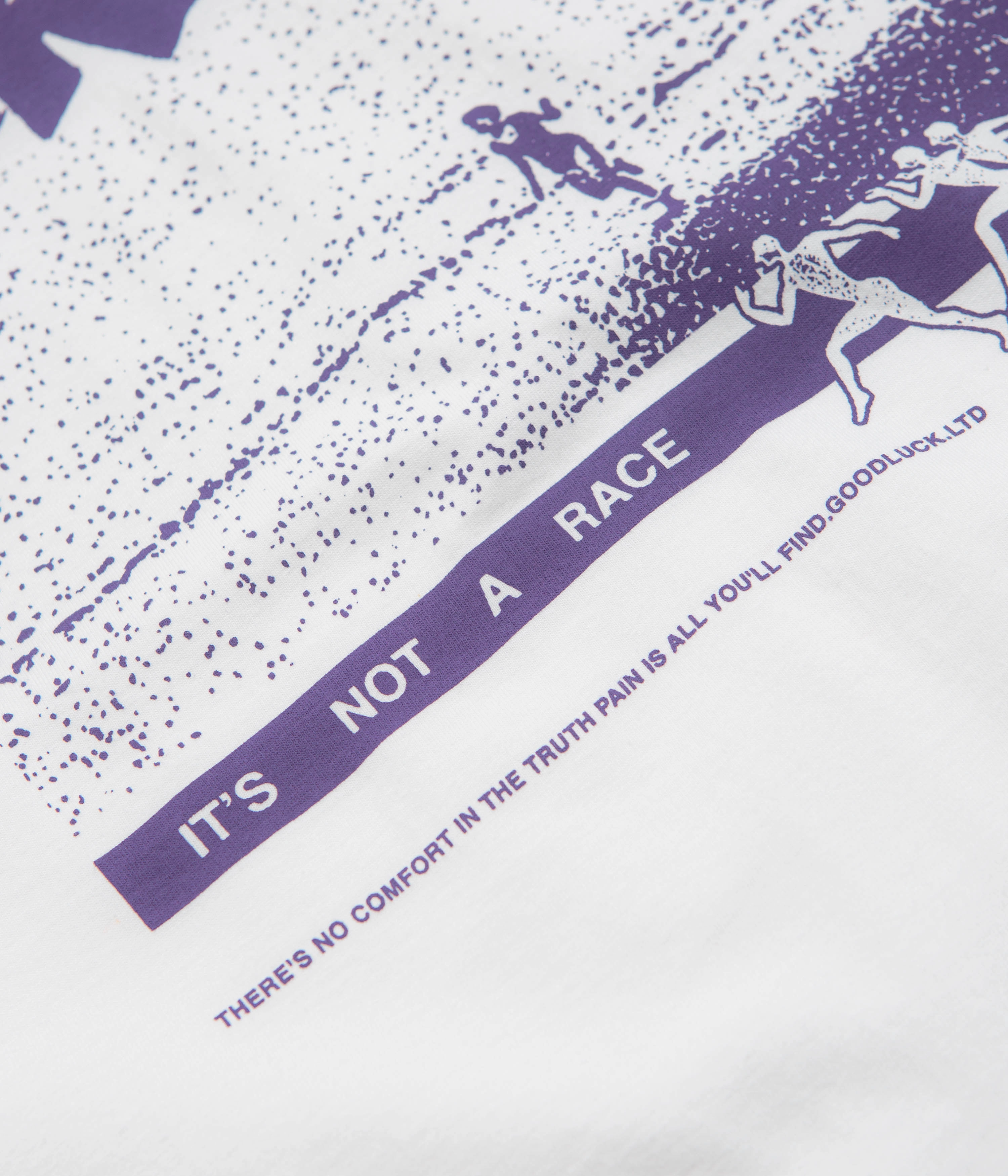 Outdoor Event men Garden Not A Race T-Shirt - White / Purple