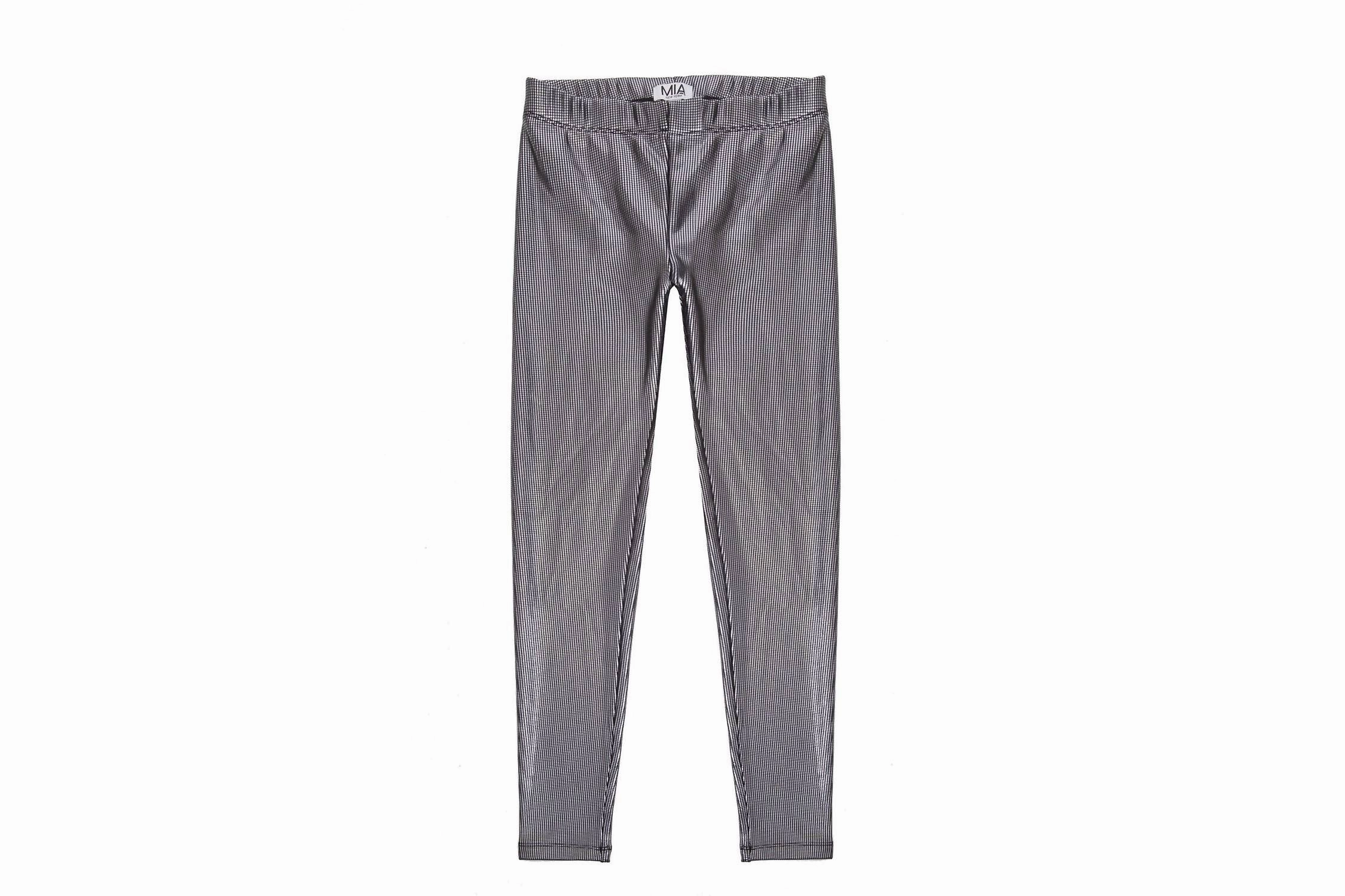 Girl's Disco Leggings In Grey Dynamic Fit