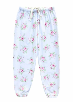 Girl's Floral Printed Dylan Joggers In Summer Floral Eco Dye Process