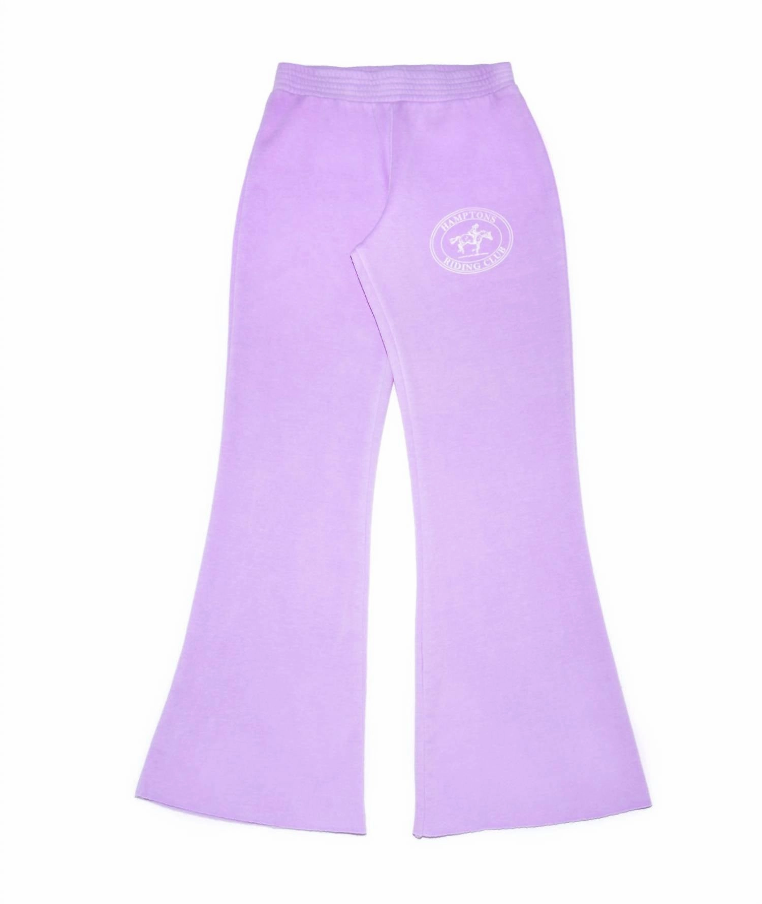 Girl's Hamptons Riding Club Flare Pants In Grape Move Friendly