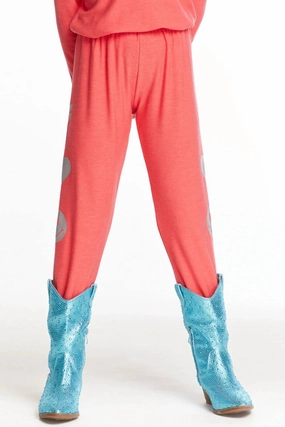 Stay Dry Street Inspired Girl's I Love Smiles Sweatpants In Flame