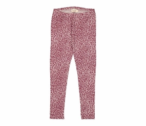 No Sagging Warm Fit Girl's Leo Leggings In Bordeaux