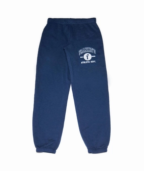 Slim Stretch Fit Girl's Puff Varsity Sweatpants In Navy