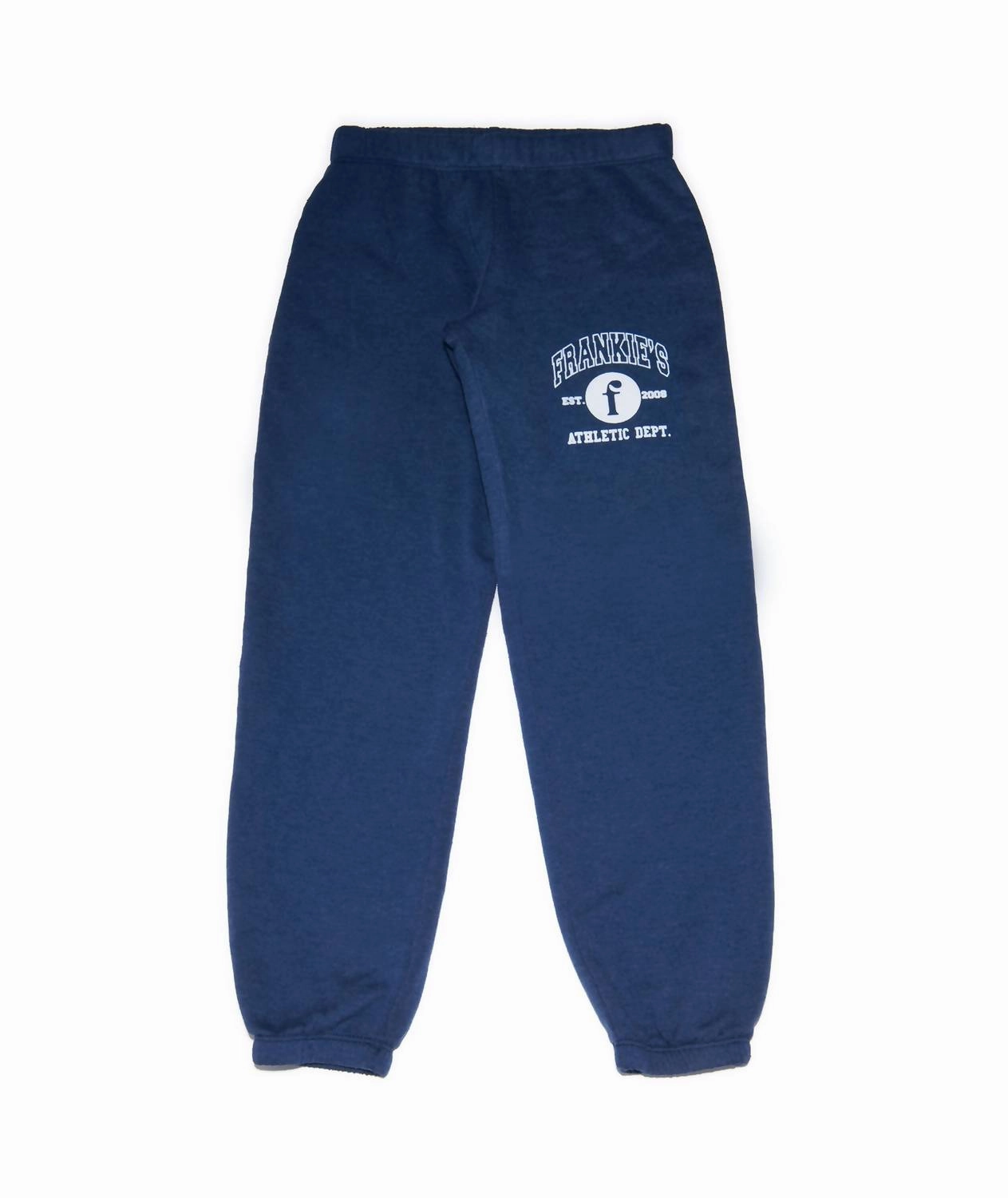 Slim Stretch Fit Girl's Puff Varsity Sweatpants In Navy