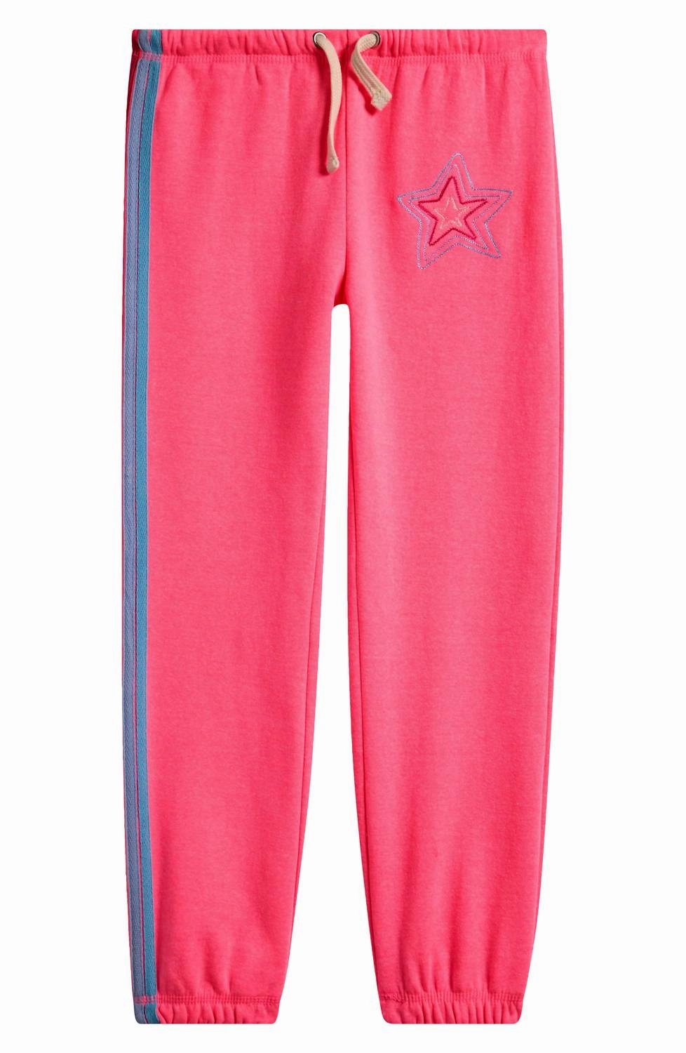 Girl's Star Jogger In Neon Pink Active Wear