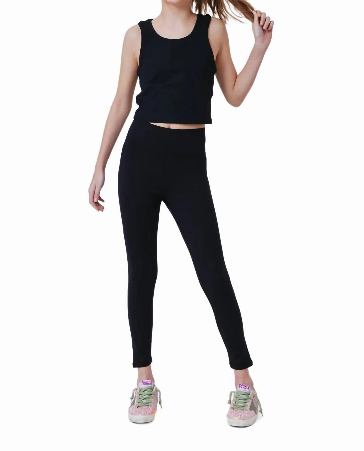 Girl's Tlc Legging In Jet Black ThermalRegulation Stay Fresh
