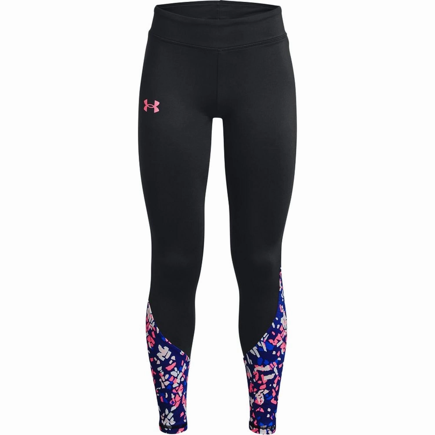 Chilly Weather Fit Freedom Girls' Cozy Armour Leggings In Black / Pink Punk