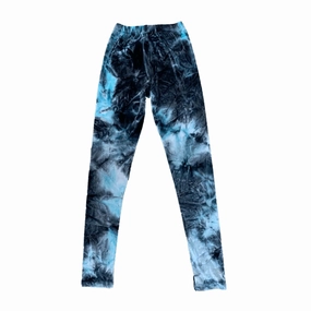 Girls' Crushed Velvet Legging In Blue Thermal regulation Sporty Stretch Fit