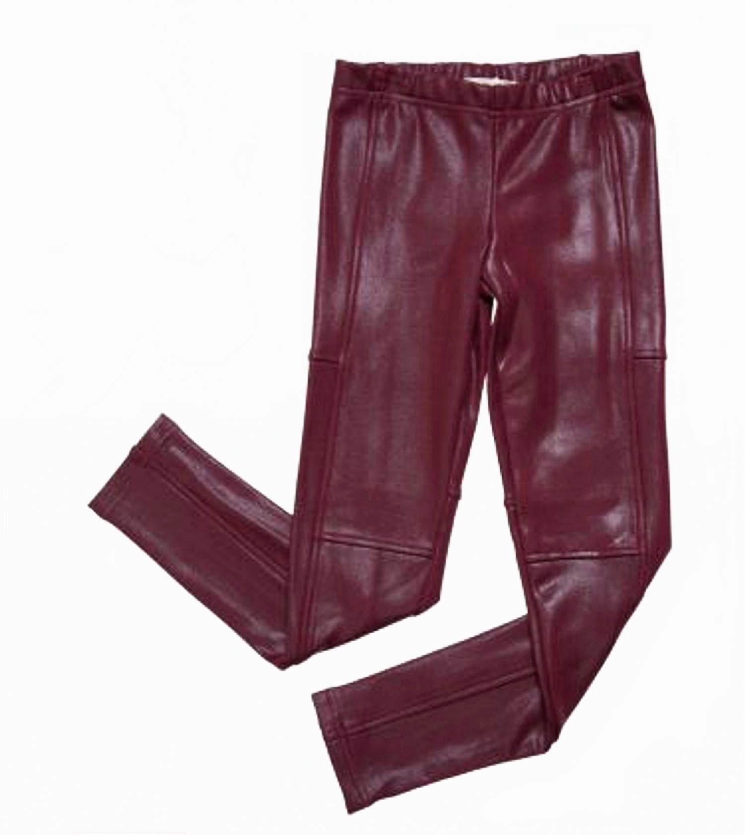 Girls' Riding Pants In Burgundy Tailored Fit