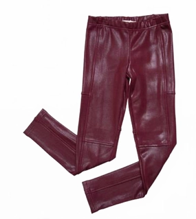 Girls' Riding Pants In Burgundy Tailored Fit