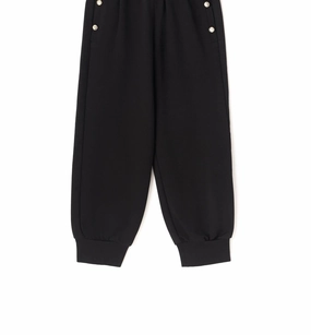 Girls High-Rise Jogger In Black quick dry Flex Foam Inserts