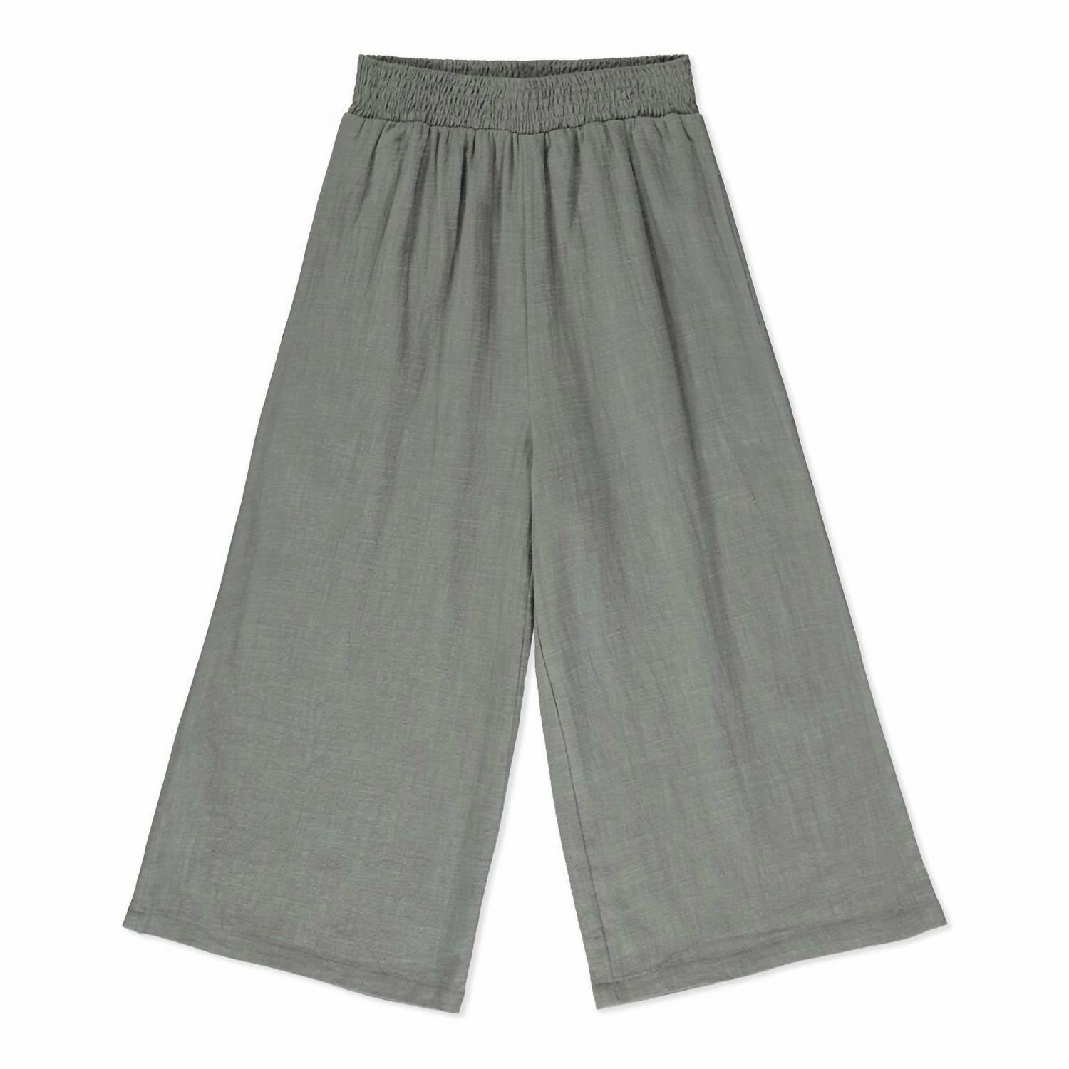 Girls Palazzo Pant In Grey Hidden pockets Laser Cut Perforations