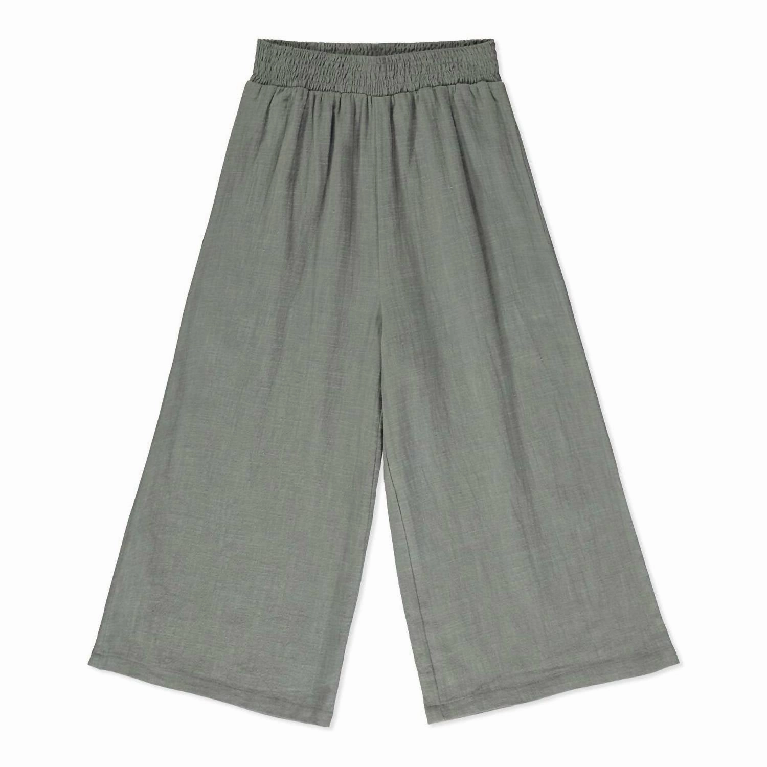 Travel Essential Smart Comfort Girls Palazzo Pant In Grey