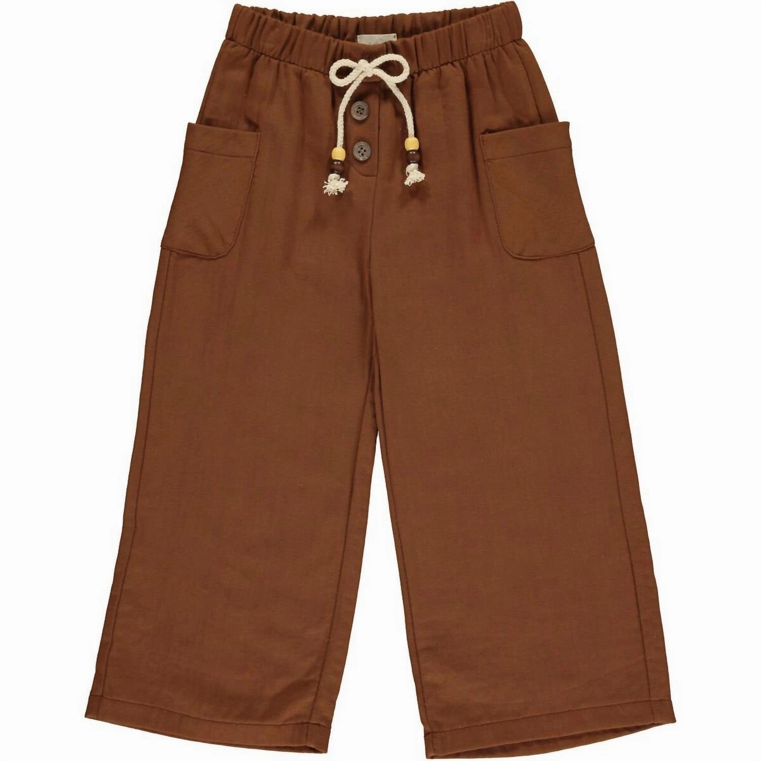 All Time Use Essential Layer Girls Wide Leg Pant In Rust