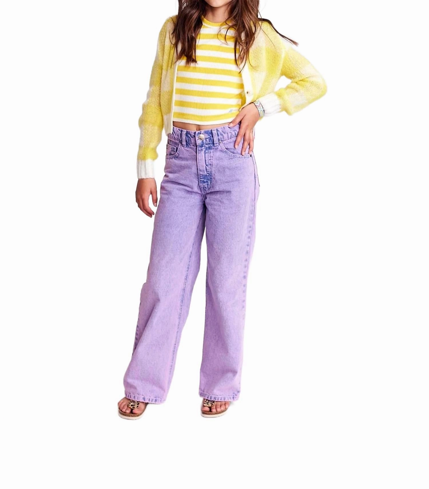 Eco Friendly Dye Process Simple and Cozy Girls Zina Pants In Pink