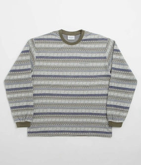 thisisneverthat Pattern Striped Long Sleeve T-Shirt - Ivory tennis event badminton