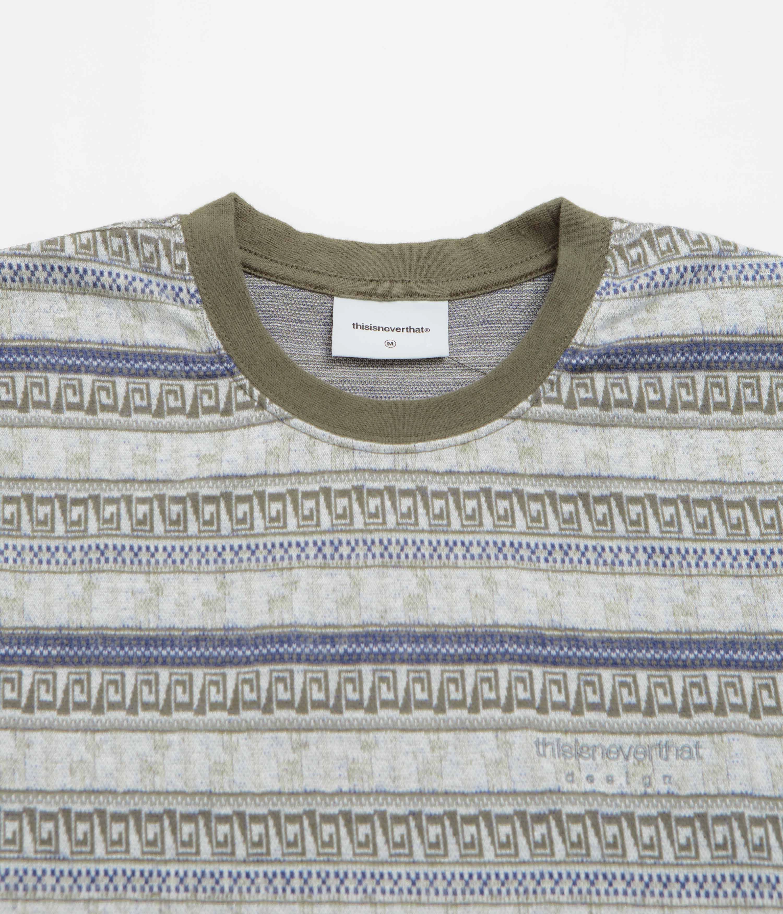 thisisneverthat Pattern Striped Long Sleeve T-Shirt - Ivory Antique Sleepwear