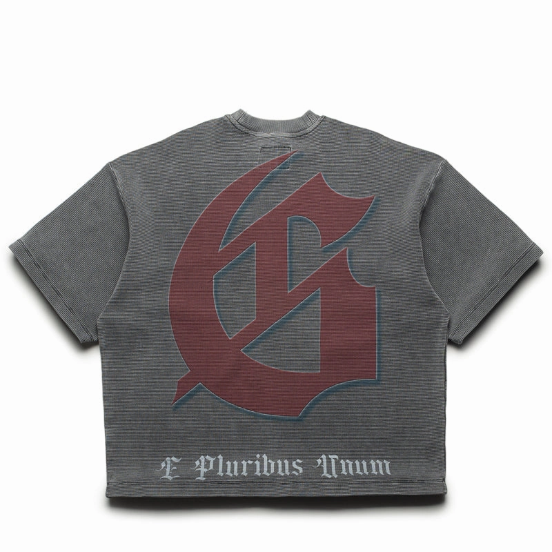 Godspeed New York Checkmate Thermal Tee - Black Wash rhinestone Preppy Style