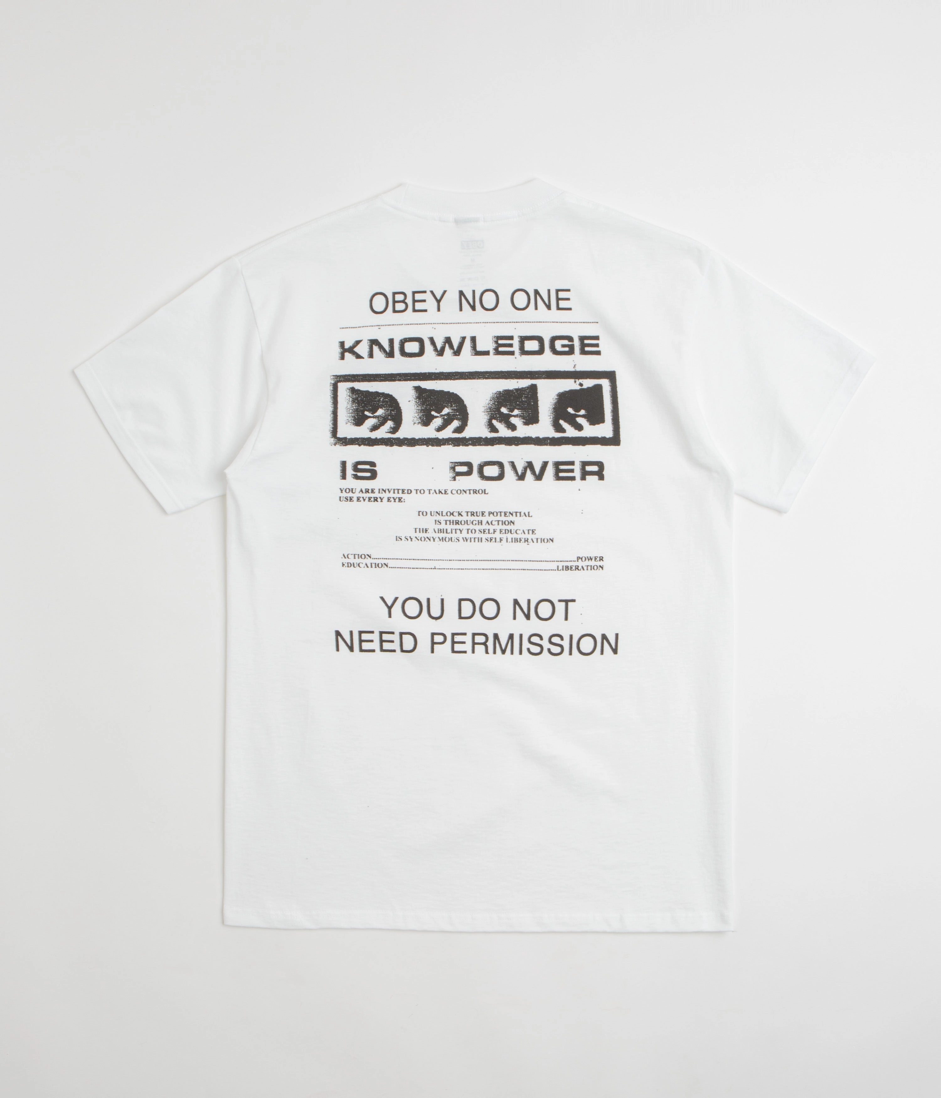 Obey Permission T-Shirt - White outdoor venue