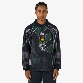 Umbro 95/96 Longsleeve Polo Dark Green / Black wide legs Comfortable