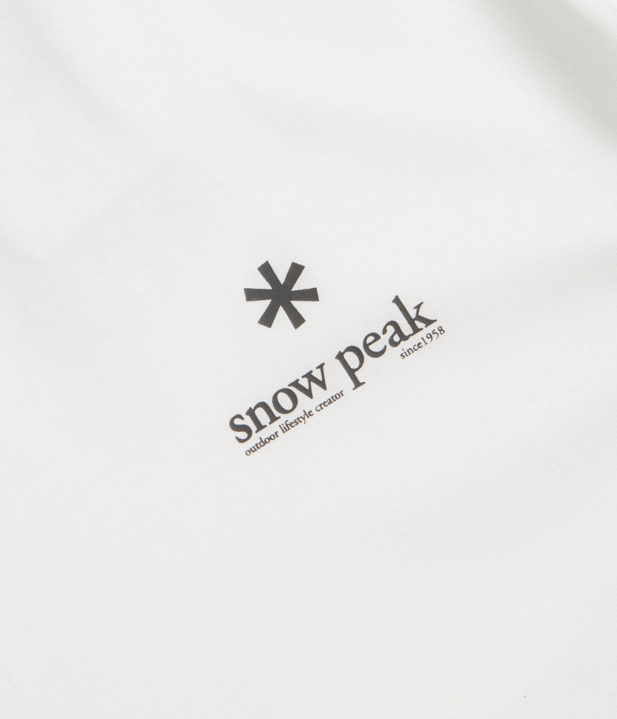 Snow Peak Soft Cotton Relaxed Logo T-Shirt - Off White Metallic colors