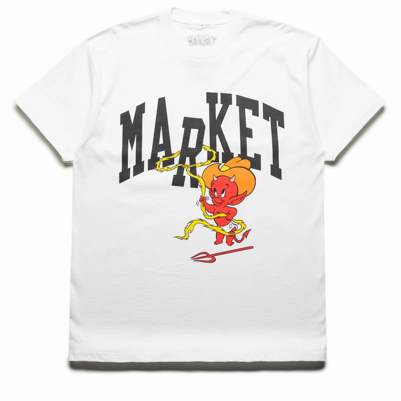 Market x Hot Stuff Cowboy Arc Tee - White gym gear vacation rental event