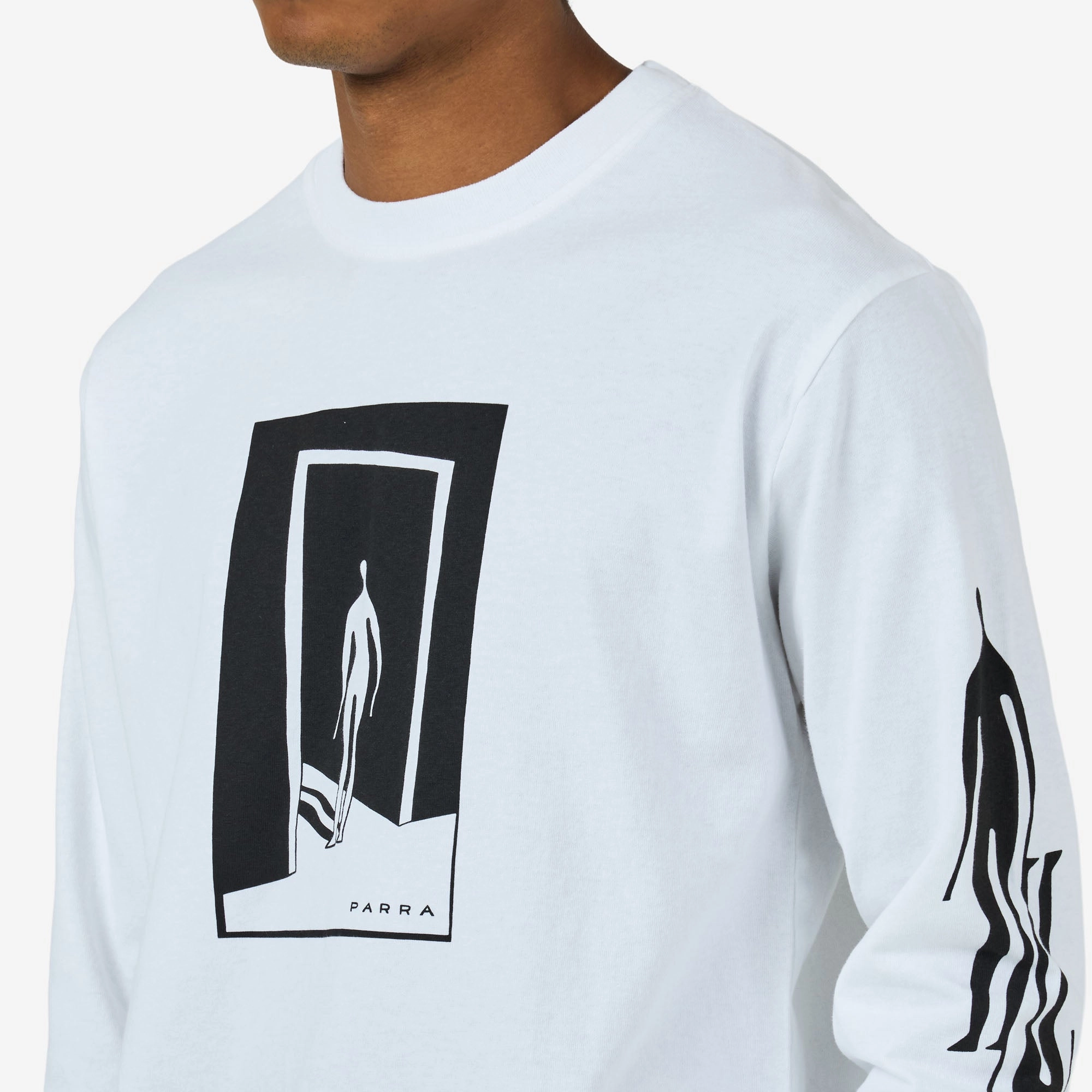 by Parra The Hotel Longsleeve T-Shirt White Semi Formal Groom attire