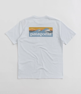 concert art gallery event Patagonia Boardshort Logo Pocket Responsibili-Tee T-Shirt - White