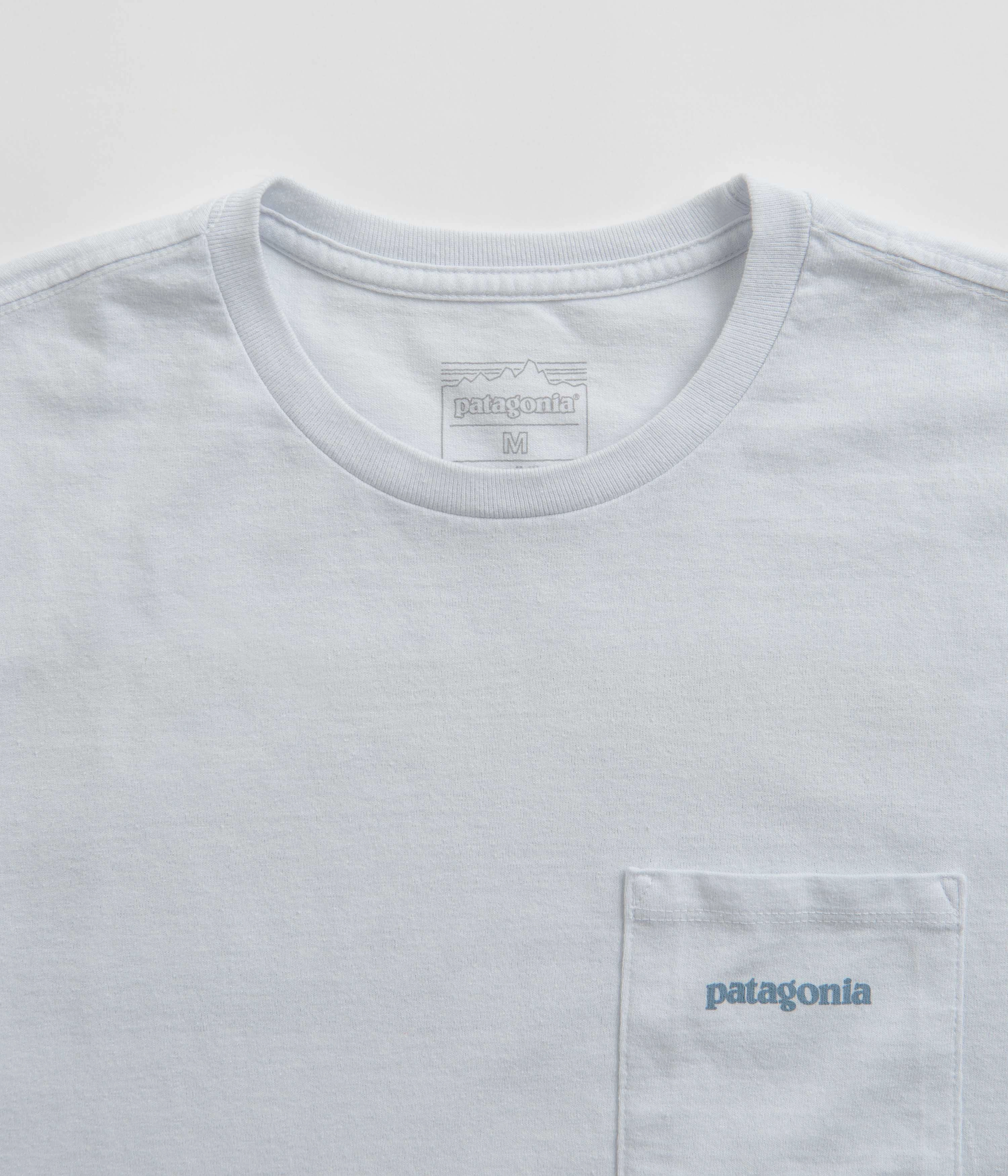 Patagonia Boardshort Logo Pocket Responsibili-Tee T-Shirt - White two-piece mass-produced