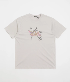 Striped Casual Dime Flail T-Shirt - Cement