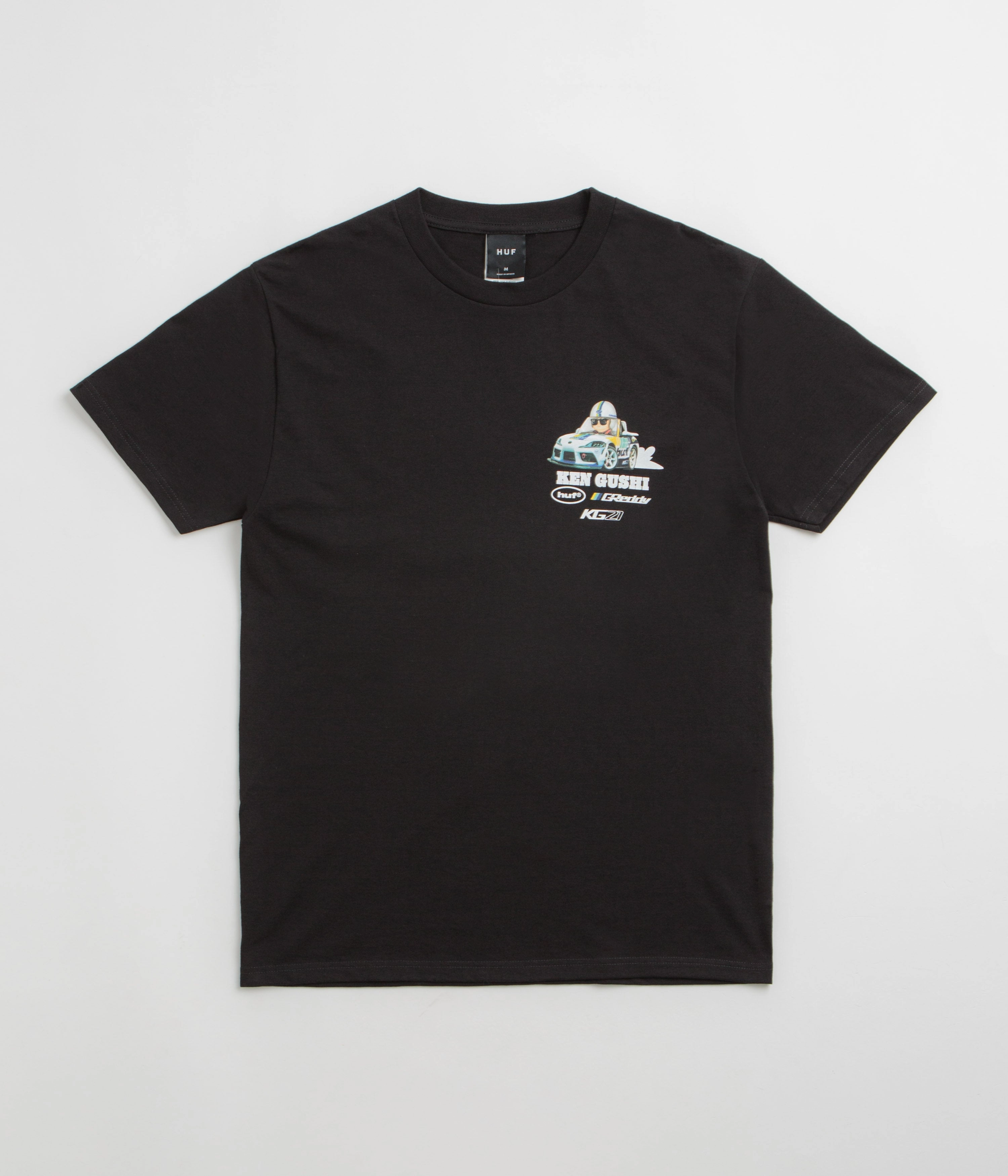 HUF x GReddy Gushi T-Shirt - Black hoodie silhouette