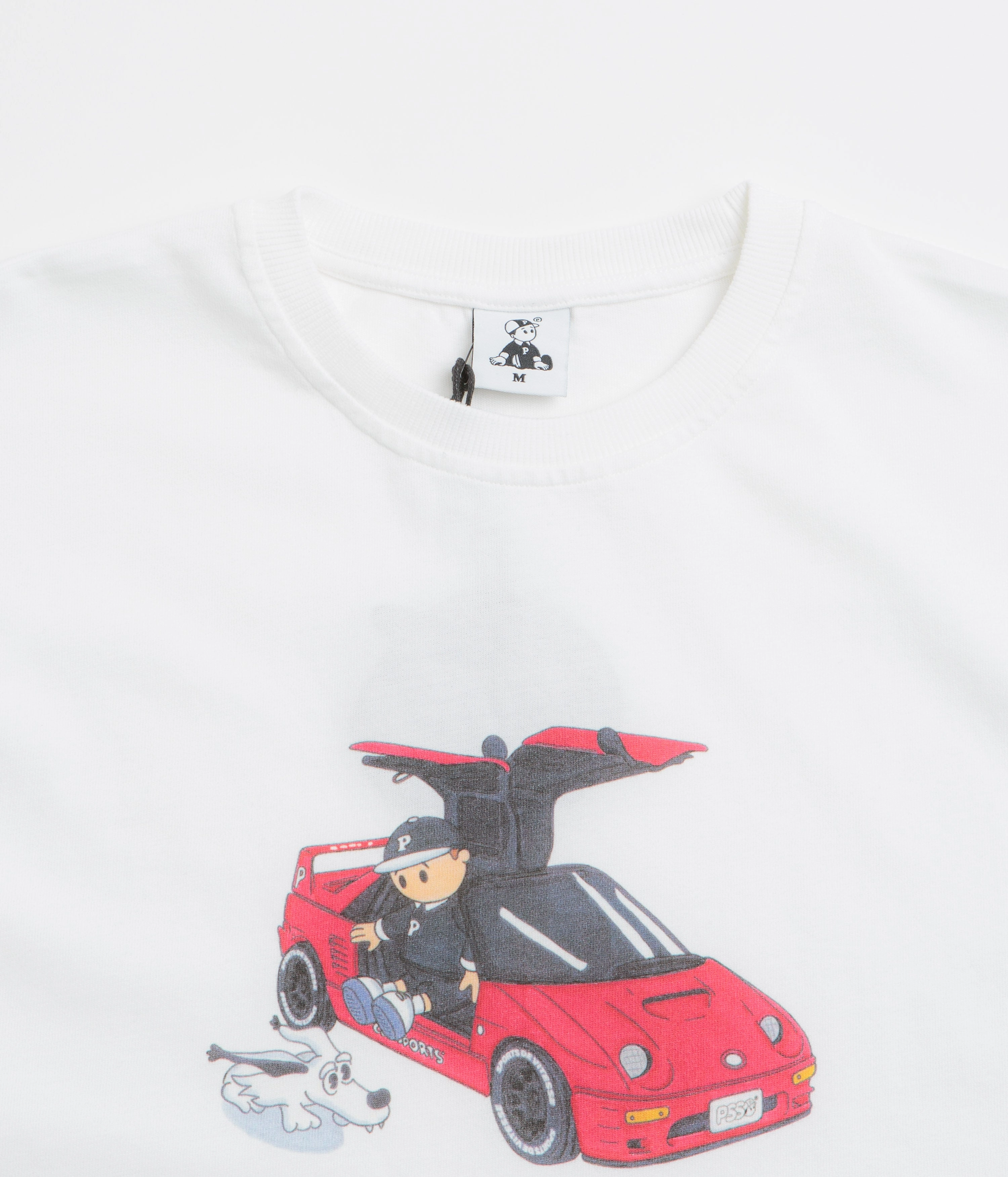 Pawa Speed Sports Autozam T-Shirt - White denim shorts silhouette