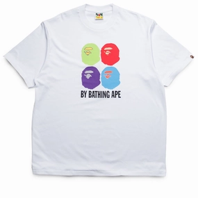 hotel A Bathing Ape Multi Ape Head By Bathing Ape Tee - White