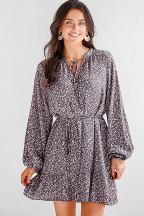 Comfortable texture Cute Touch FINAL SALE - Iconic Beauty Plum Floral Mini Dress