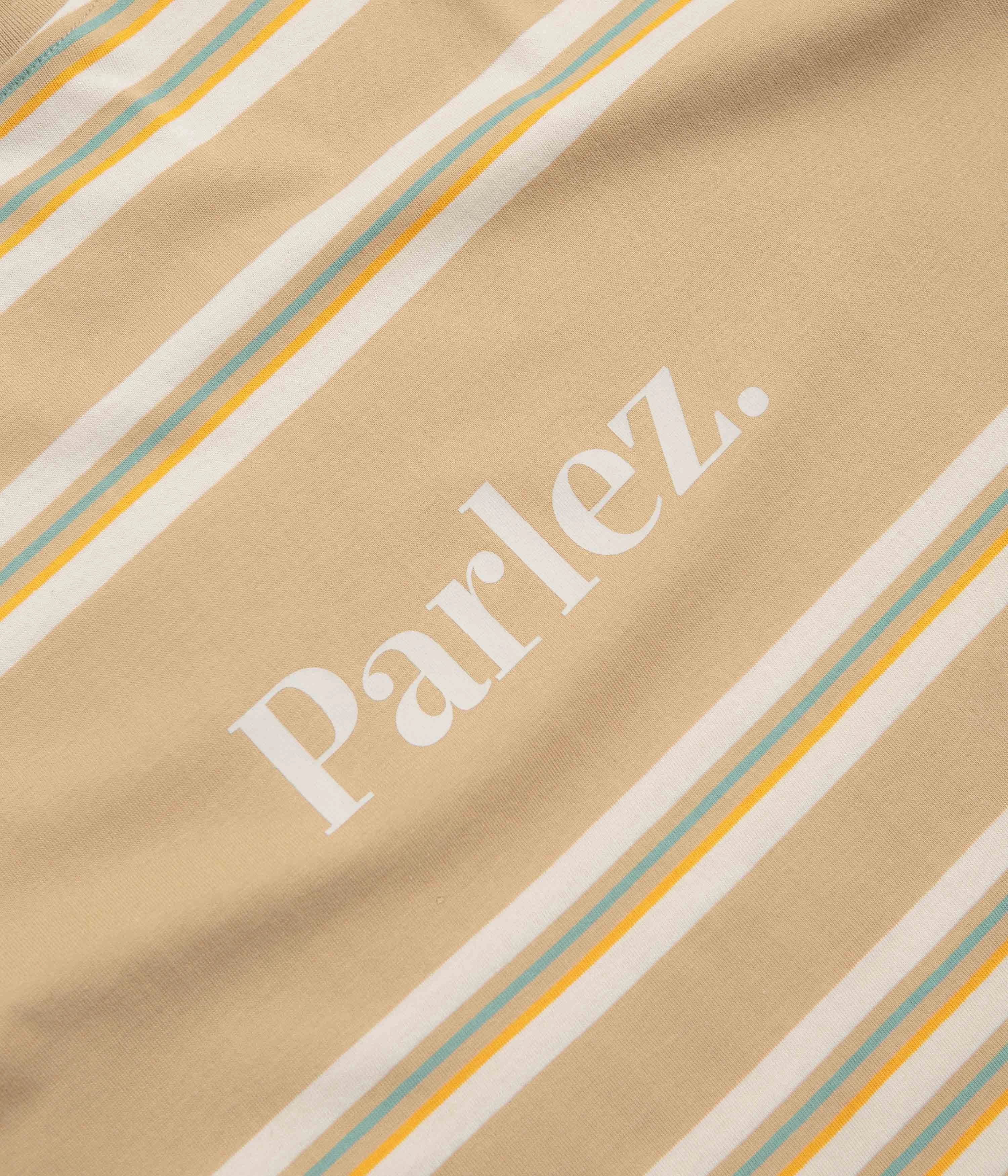 Parlez Solar YD Stripe T-Shirt - Greige zipper