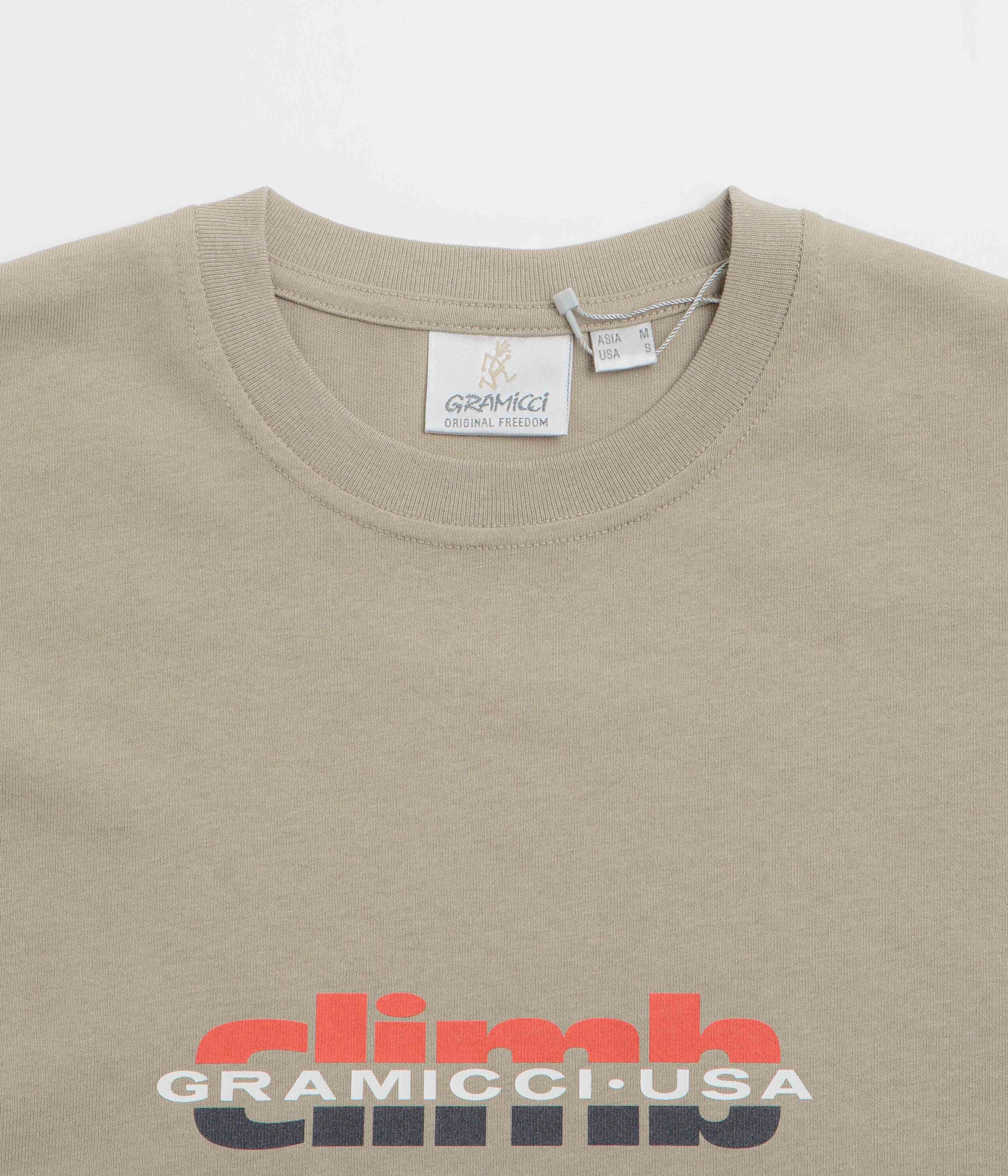 Button Closure Gramicci Climb T-Shirt - Khaki