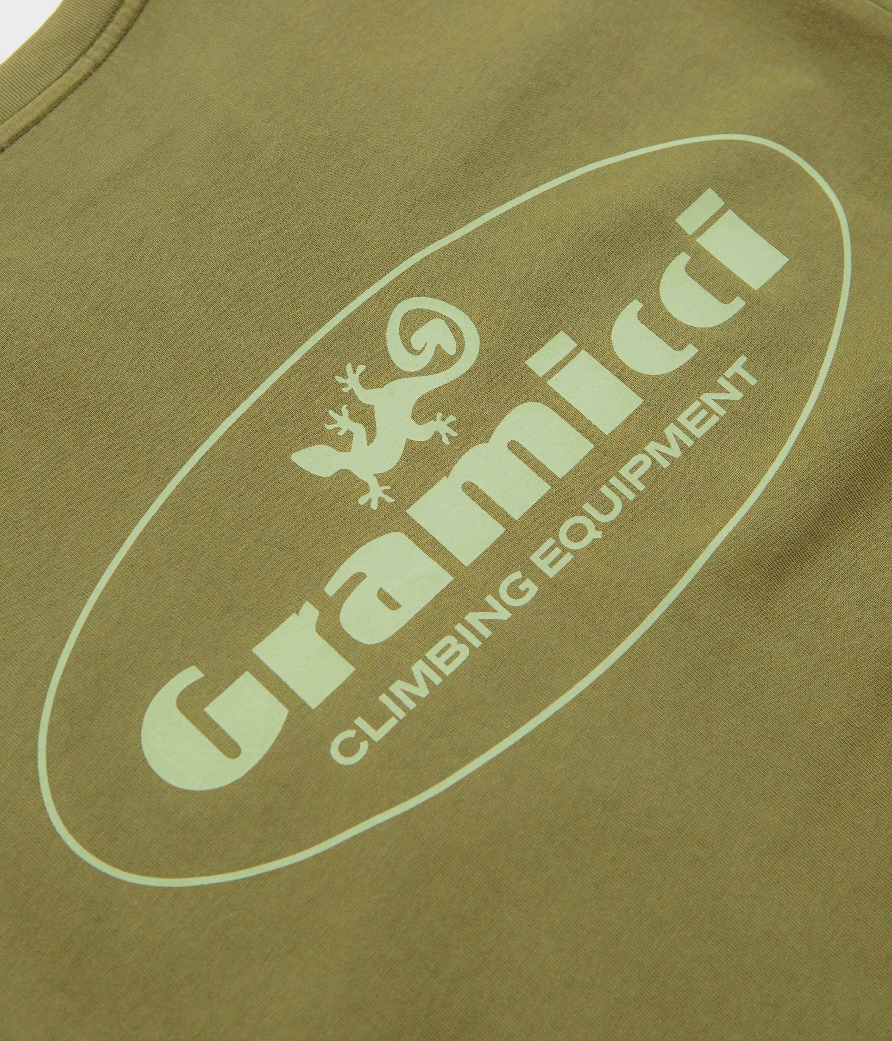 city break Lightweight Material Gramicci Climbing Equipment T-Shirt - Pistachio Pigment
