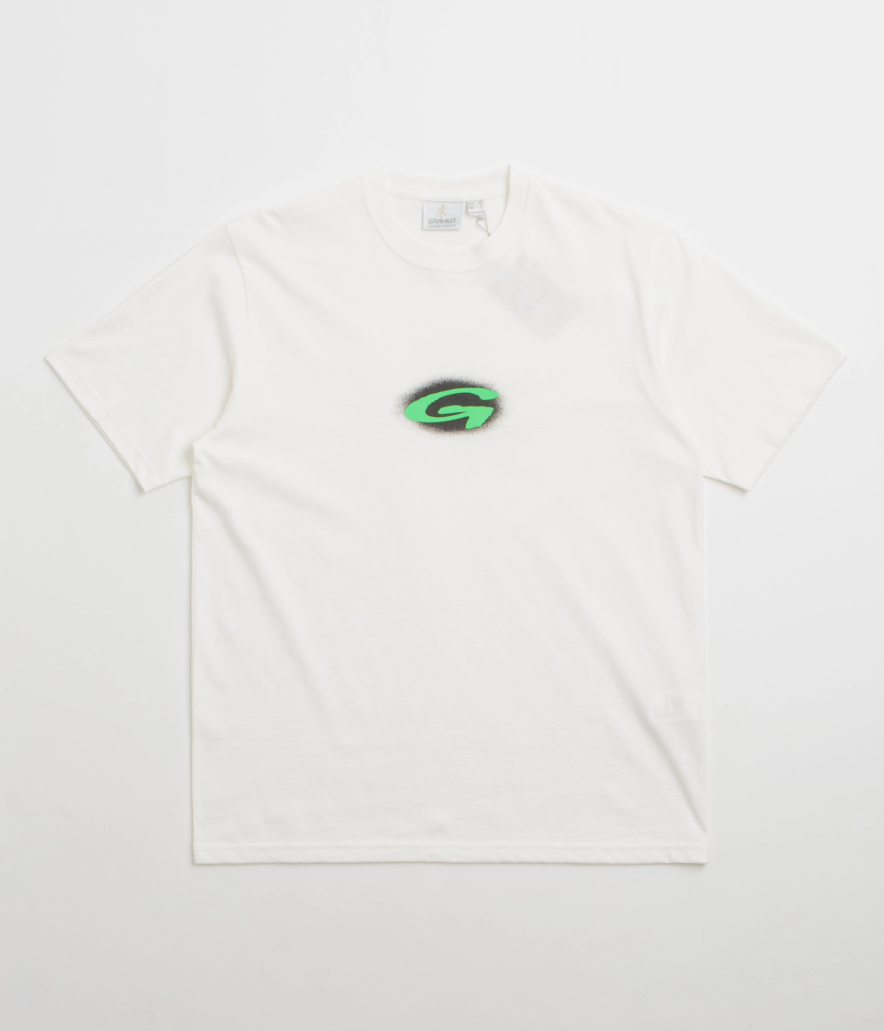 Gramicci G-Blur T-Shirt - White / Green Elderly Comfort nighttime venue