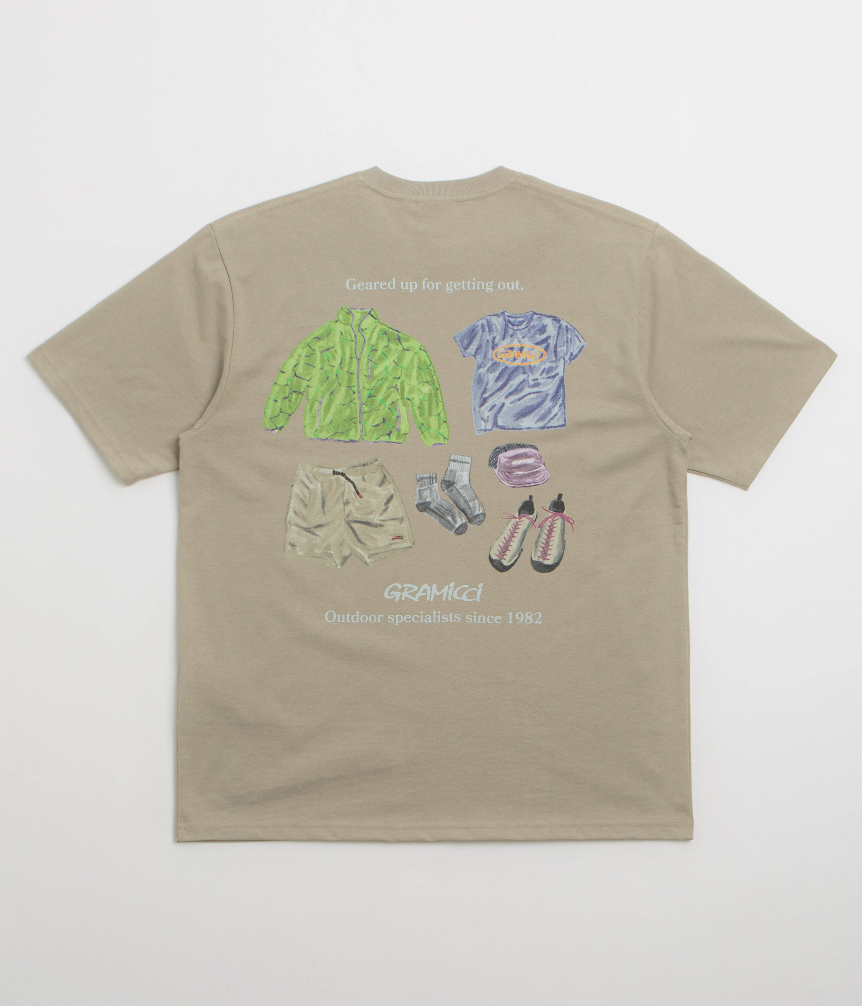 running venue Gramicci Geared Up T-Shirt - Khaki