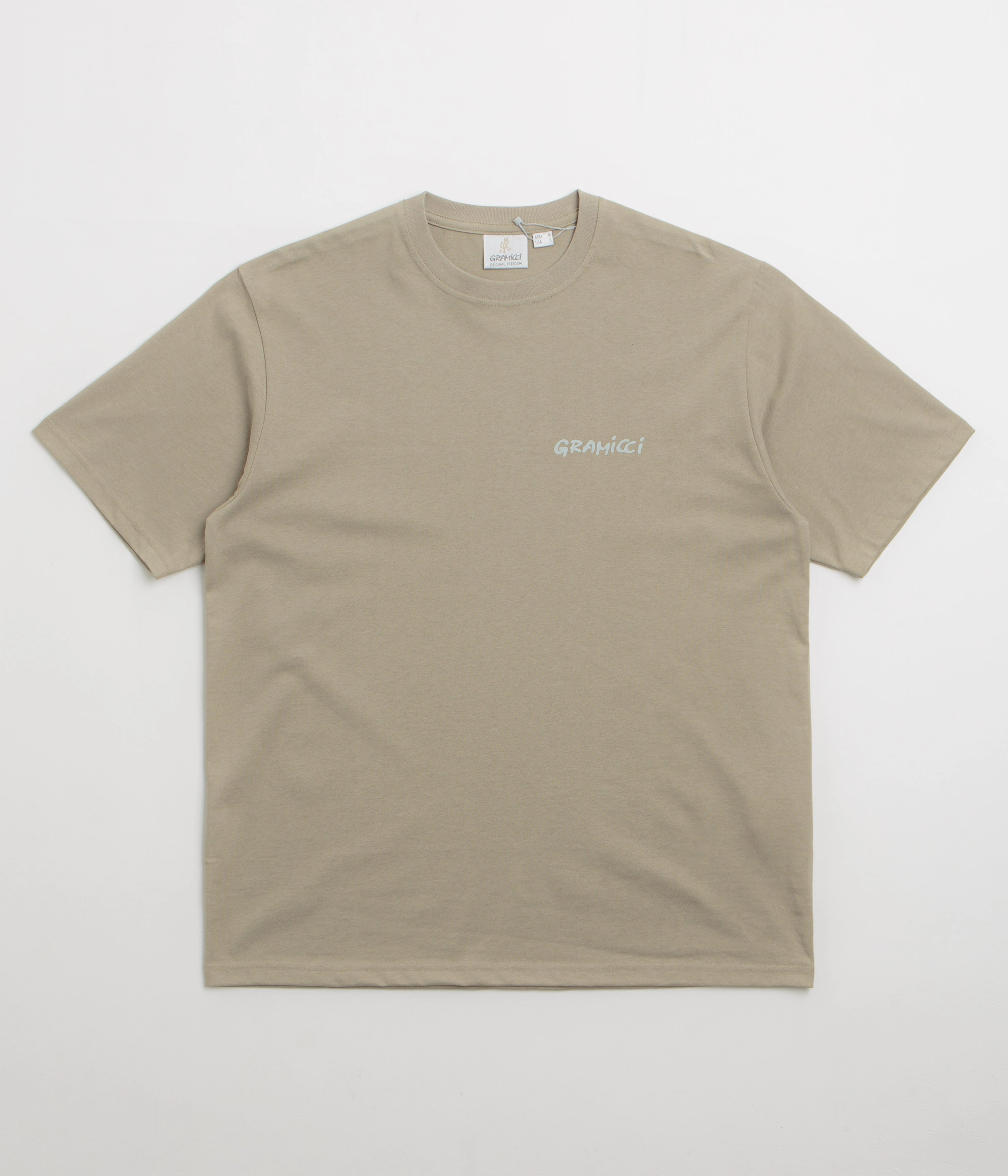 Gramicci Geared Up T-Shirt - Khaki skinny pants silhouette