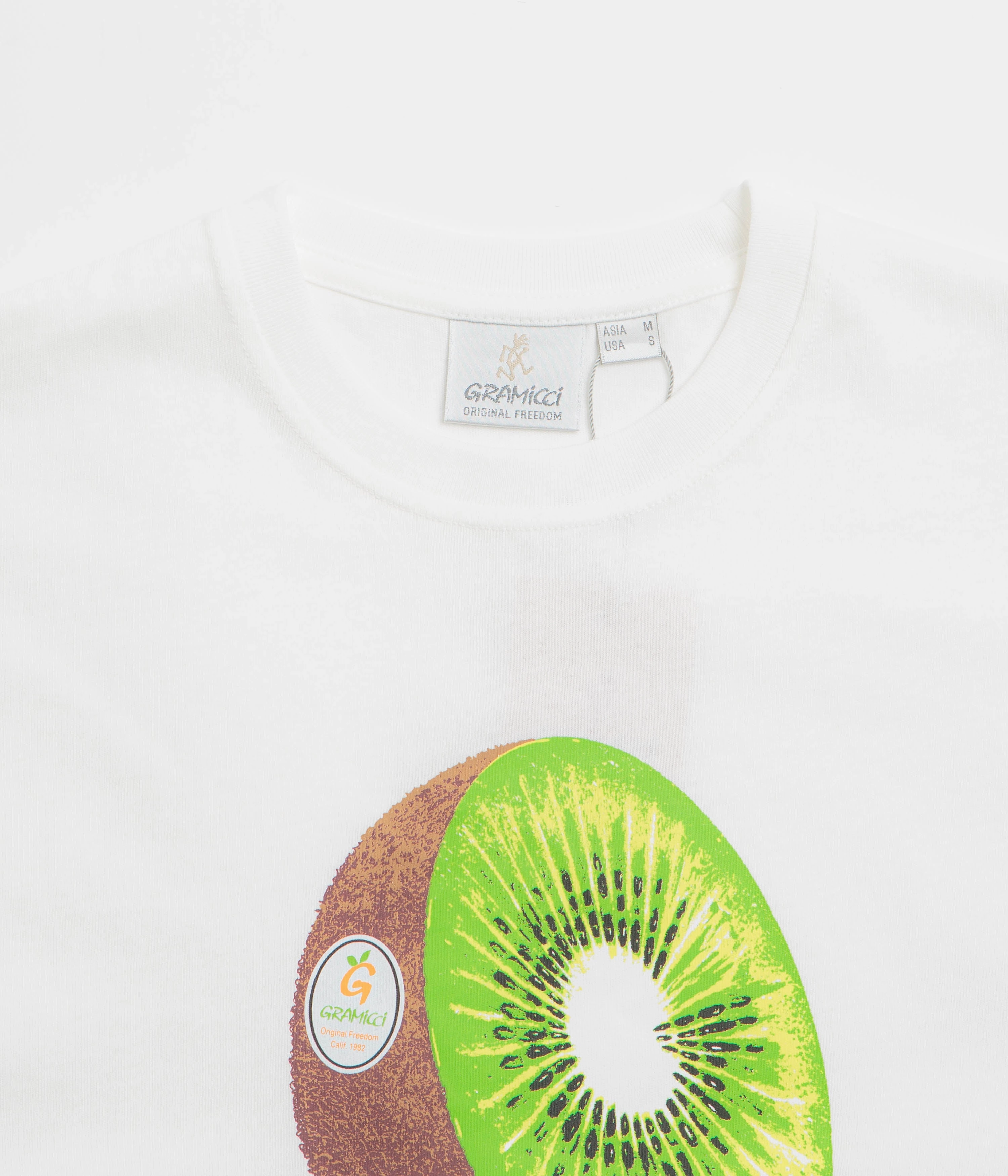 Gramicci Kiwi T-Shirt - White Multi Directional Stretch jewelry