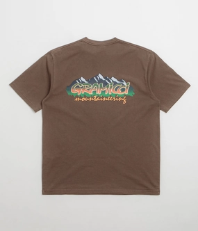 safari venue Seamless Shoulder Transition Gramicci Mountaineering T-Shirt - Brown Pigment