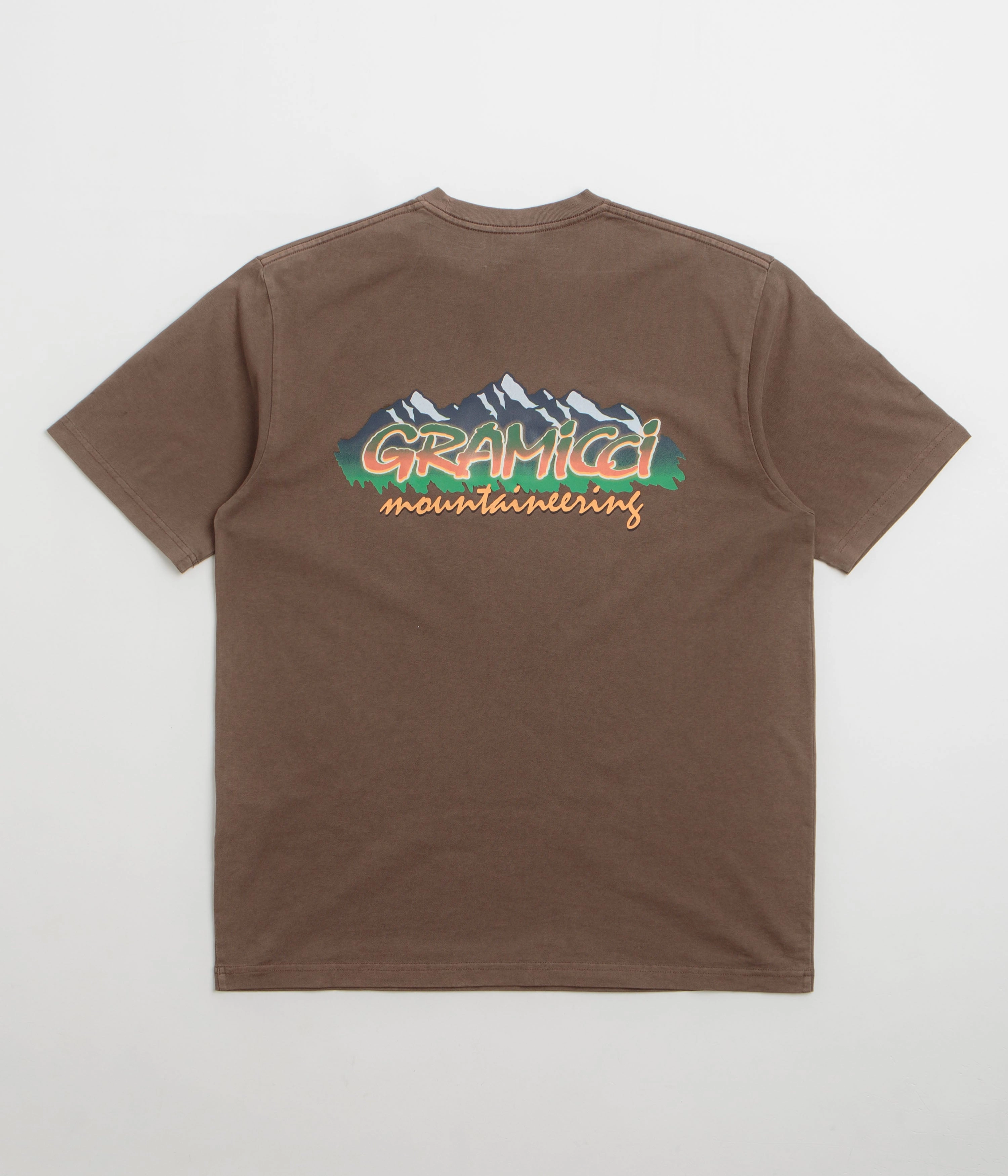 safari venue Seamless Shoulder Transition Gramicci Mountaineering T-Shirt - Brown Pigment