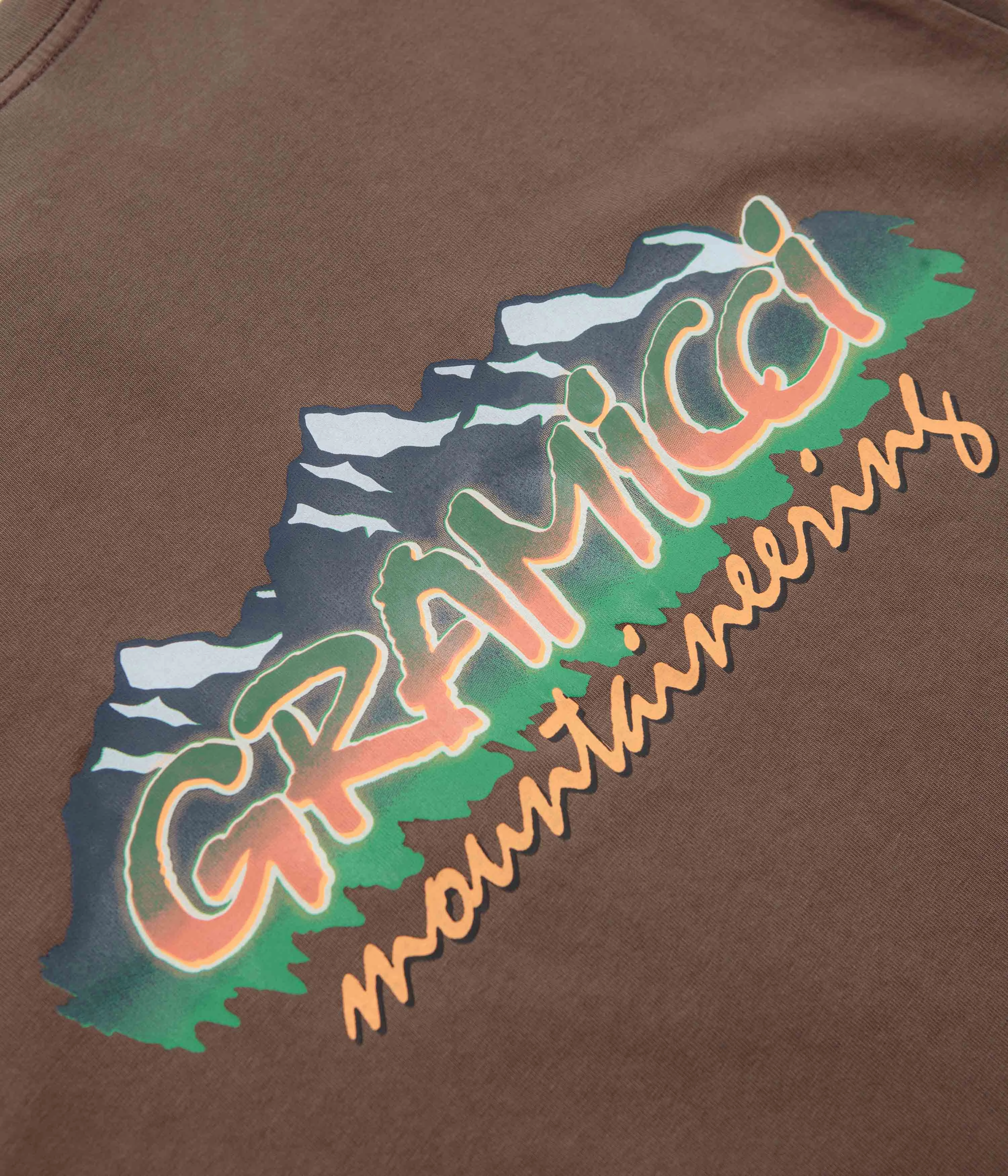 Gramicci Mountaineering T-Shirt - Brown Pigment hostel venue