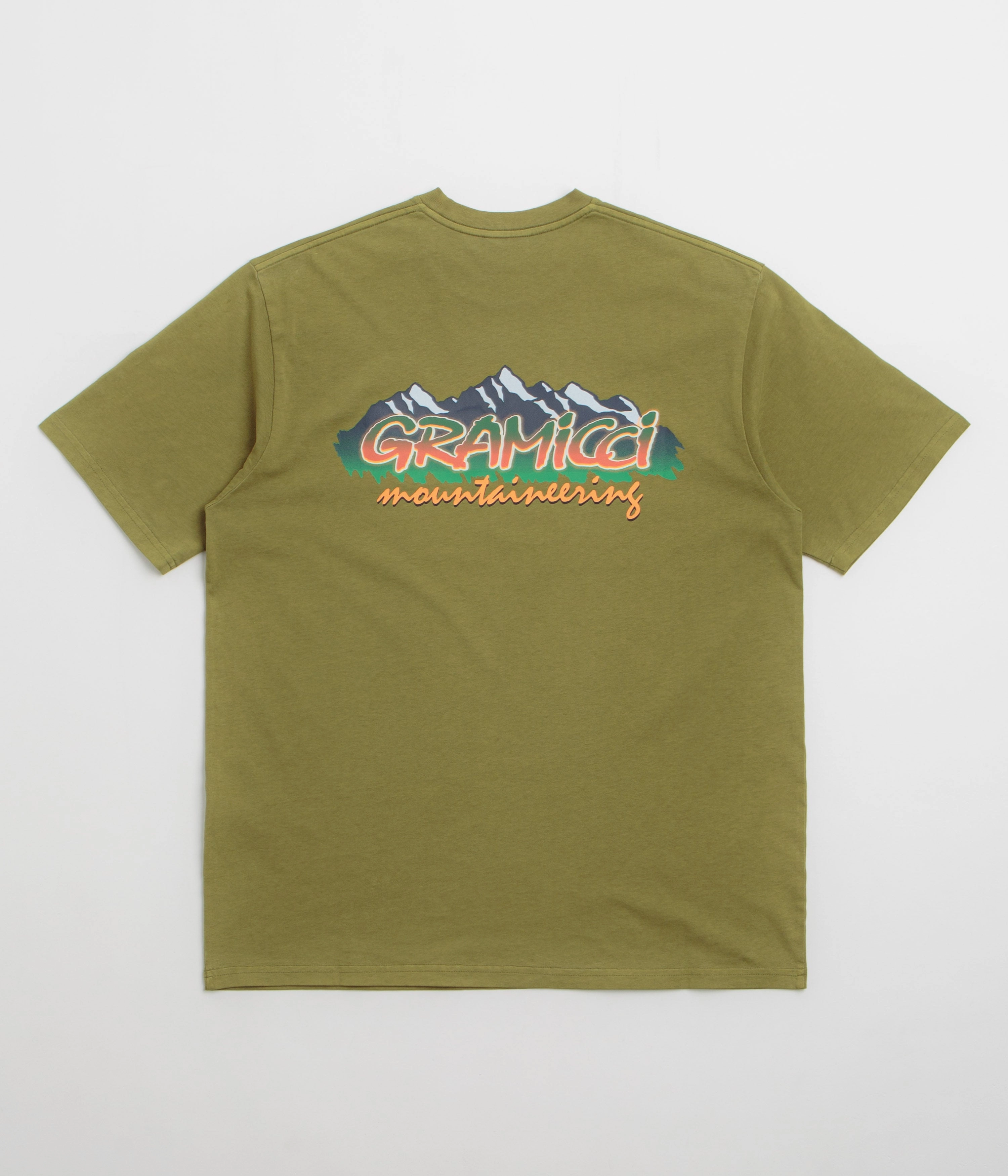 Gramicci Mountaineering T-Shirt - Pistachio Pigment skiing event bike venue