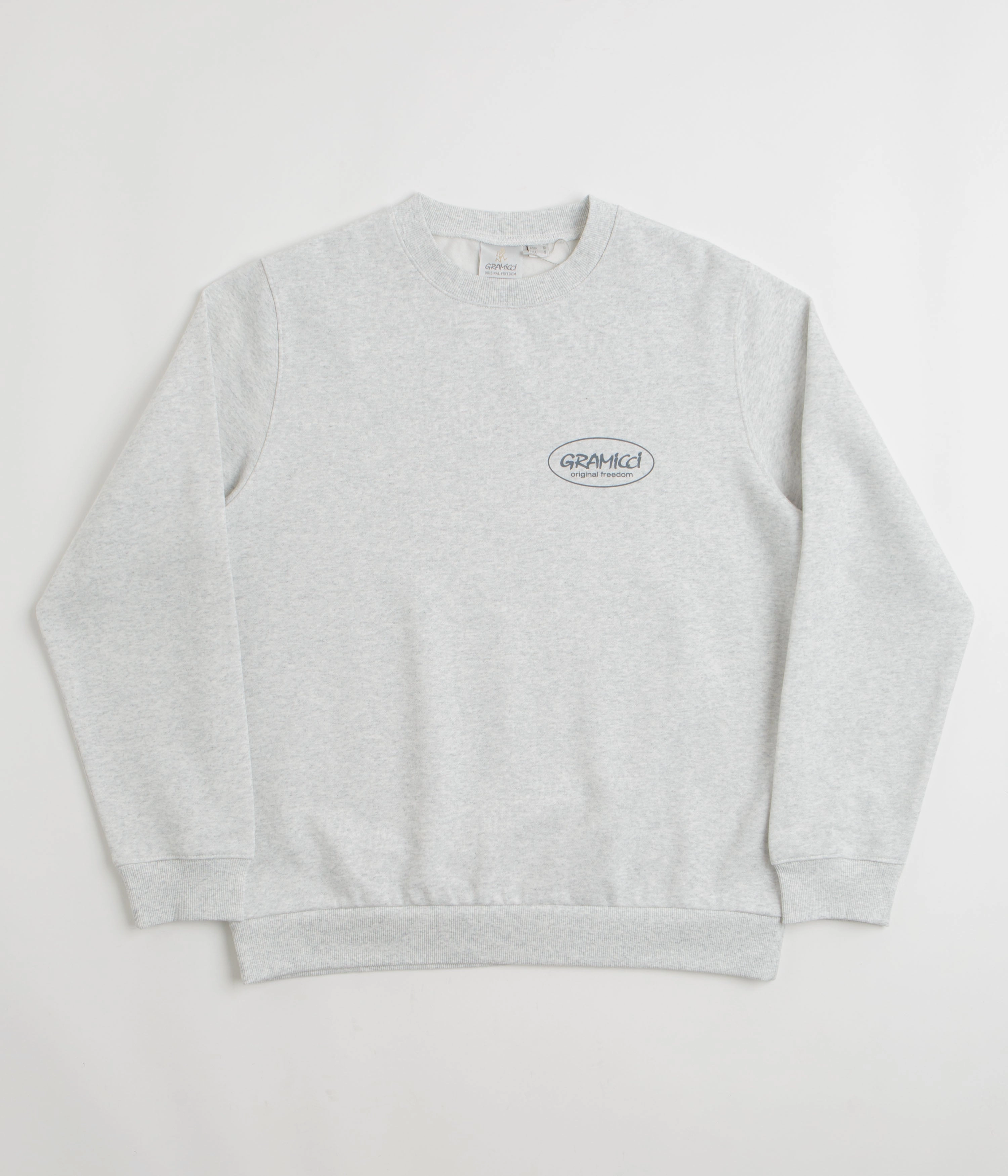 Casual Chic embroidery accents Gramicci Original Freedom Crewneck Sweatshirt - Heather Ash