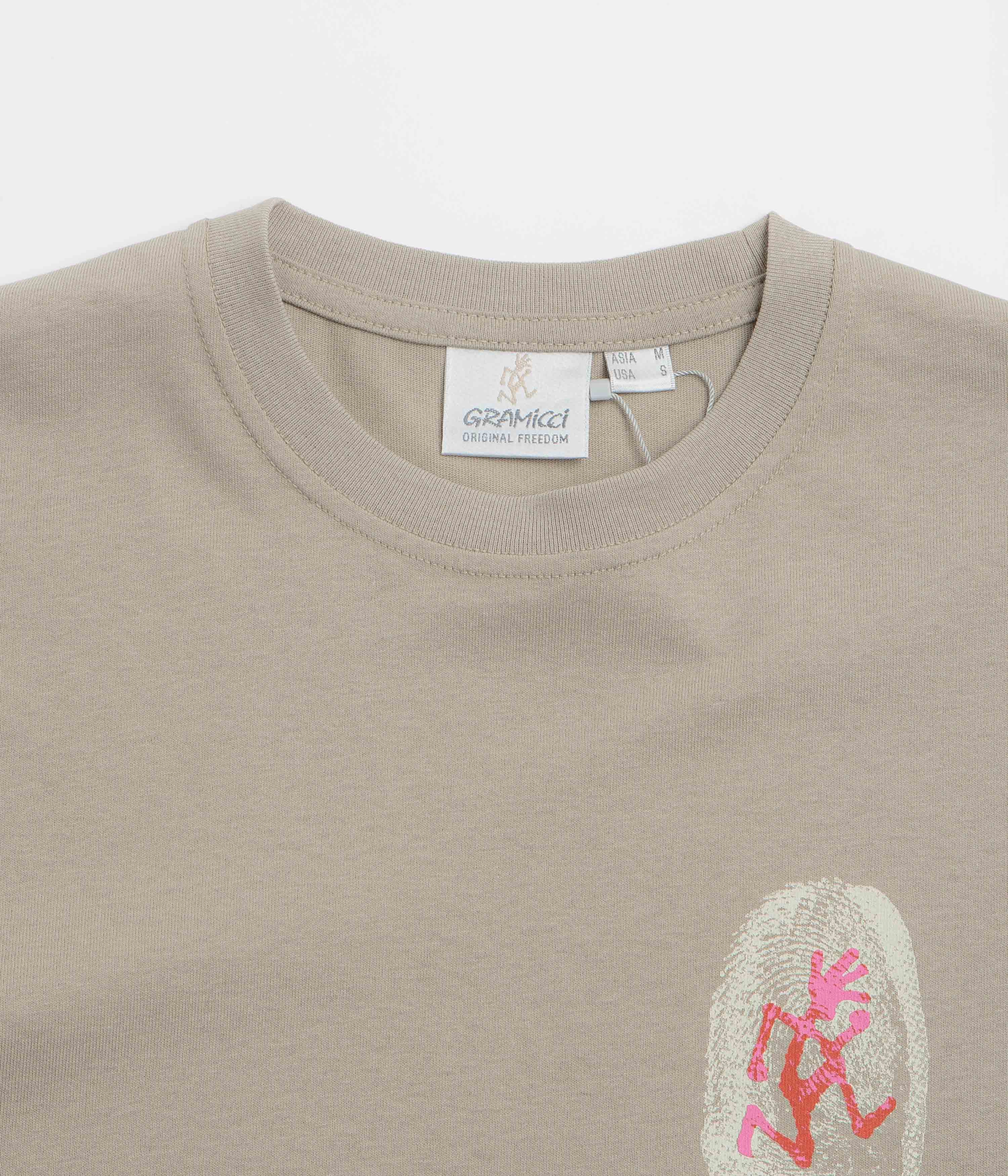 Narrow waistband Gramicci Thumbprint T-Shirt - Khaki